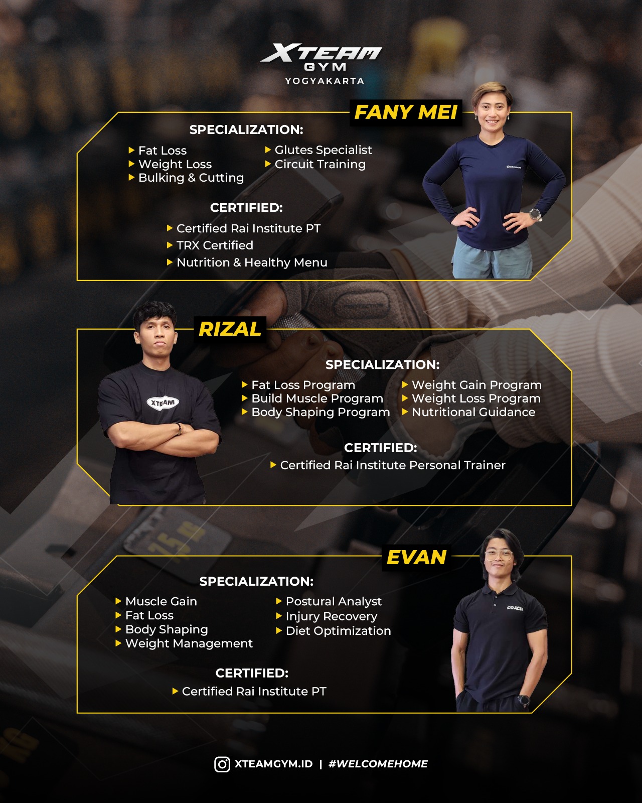 Personal Trainer di XTeam Gym - Trainer Profesional untuk Hasil ...