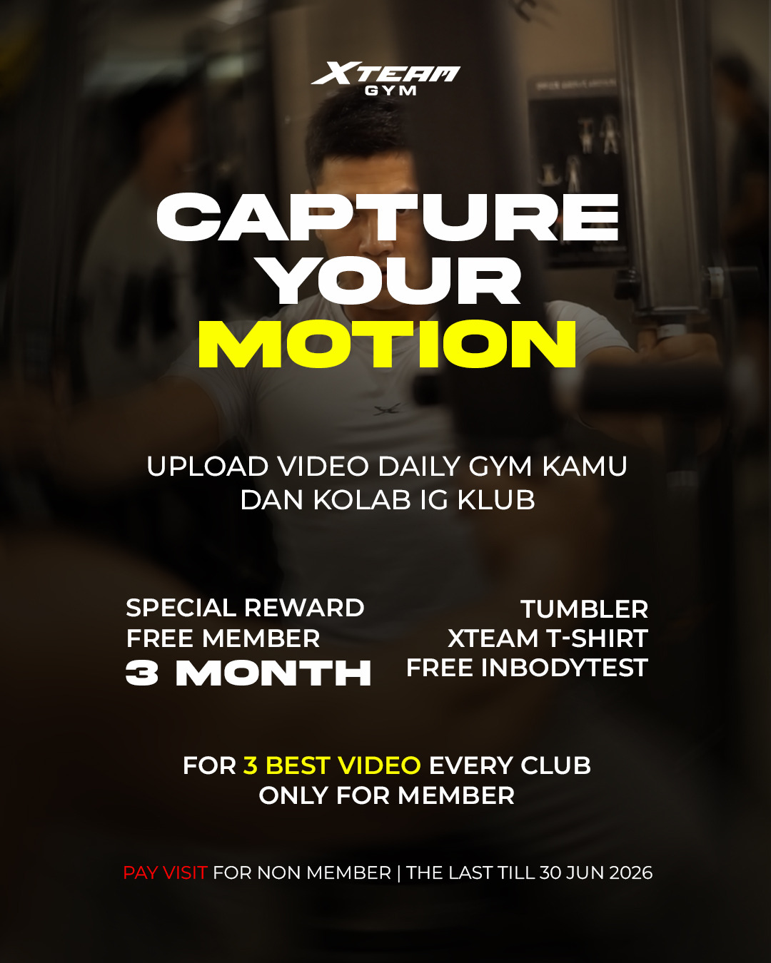 UPLOAD VIDEO DAILY WORKOUT DAPATKAN FREE MEMBER 3 BULAN
