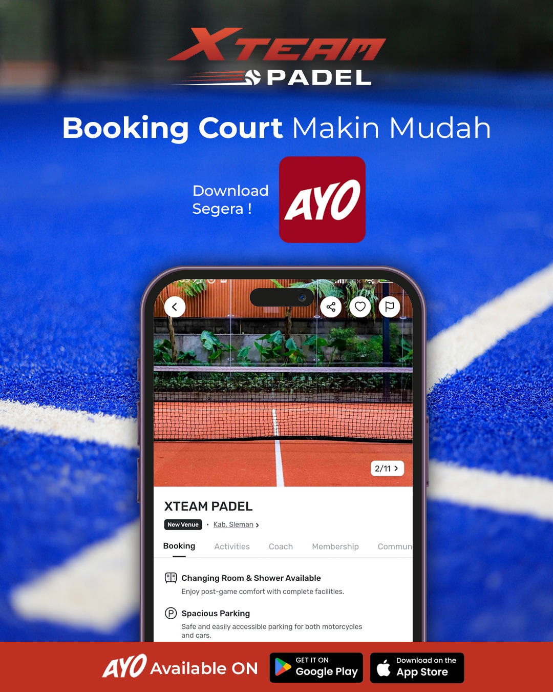 Booking Padel Court via AYO